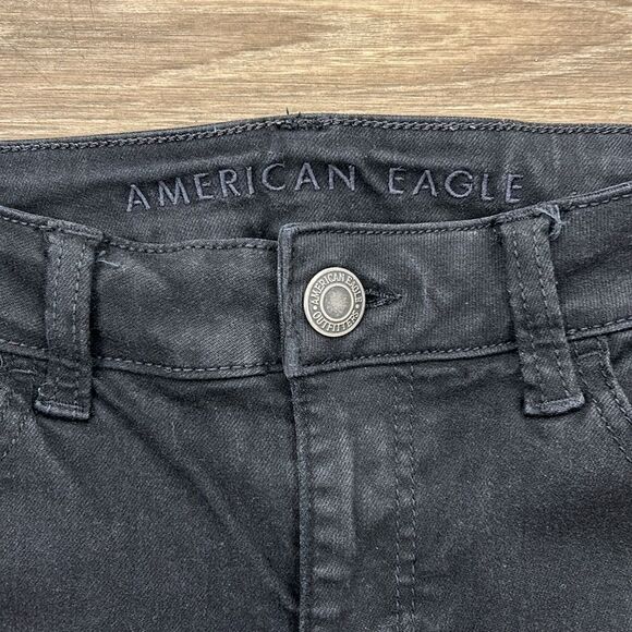 American Eagle Black Distressed Jegging Jeans - Picture 4 of 8